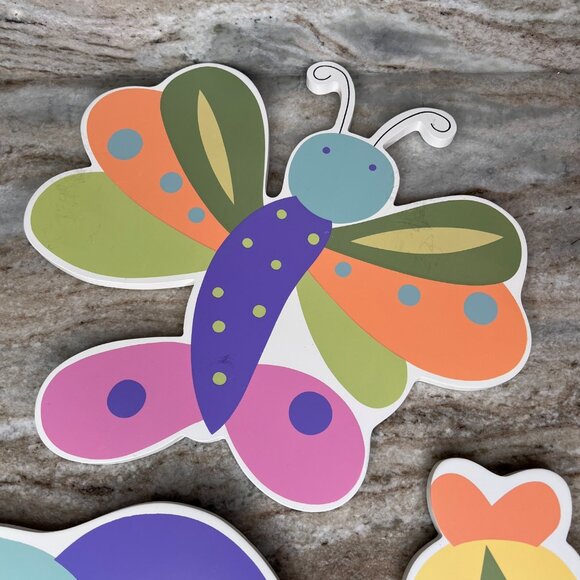 Kids Line Whirligig Jenny Faw Wall Hanging Decor Lot Turtle Butterfly Bee - Picture 4 of 13